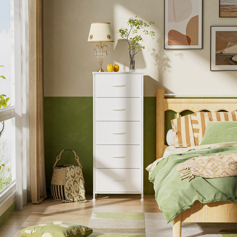 Mercer41 Dresser for Bedroom with 5 Drawer Tall Storage Tower for Closet Living Room Fabric Dresser Wayfair Dressers Chests